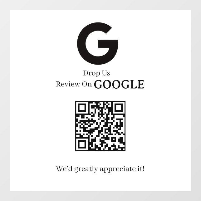 QR Code | Google Reviews Business Display Sign (Sheet)