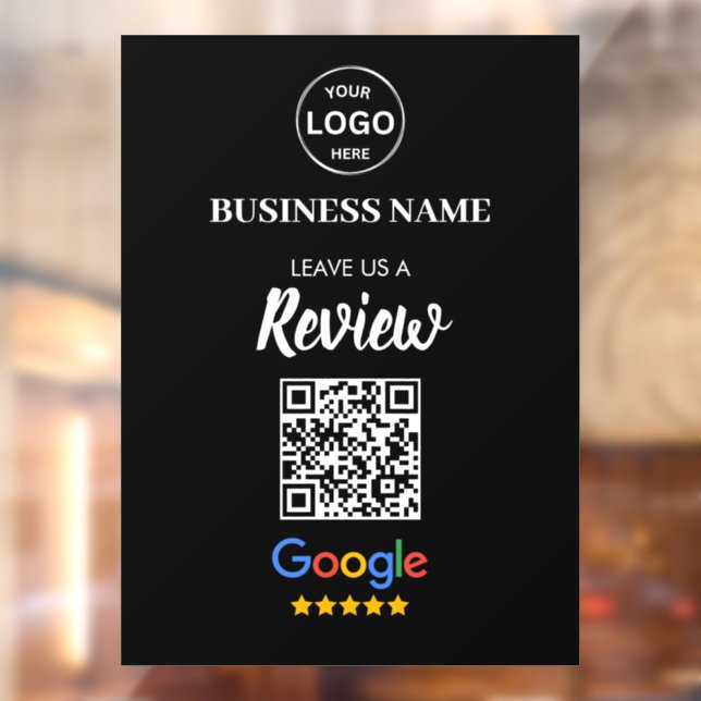Qr Code Google Reviews Business Review Window Cling (Sheet 2)