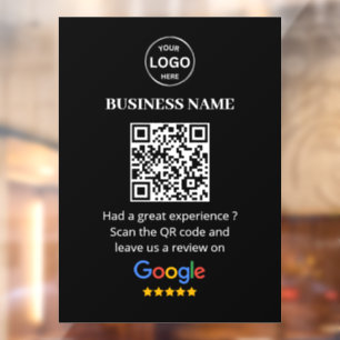 Qr Code Google Reviews Business Review Window Cling