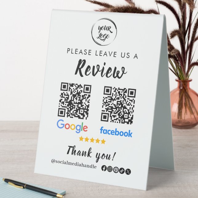 Qr Code Google Reviews Facebook Business Review (In SItu (Table))