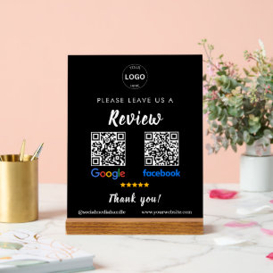 Qr Code Google Reviews Facebook Business Review Pe Acrylic Sign