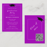 QR Code Graduation Invitations Example Your Colour