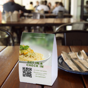 QR Code Green Digital Menu Add URL Paper