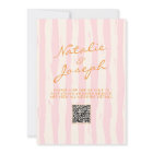 QR Code Hand Written Pinstripes Whimsical Wedding