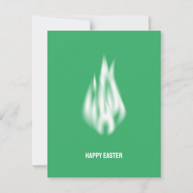 Qr Code Happy Easter Soft White Flame Holiday Card (Front)