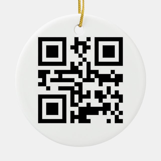QR Code - Happy Holidays! Ceramic Tree Decoration (Front)