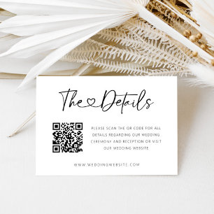 QR Code Heart Font Minimal Enclosure Card