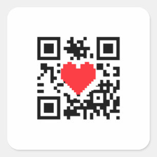 QR Code Heart Love Message  Sticker