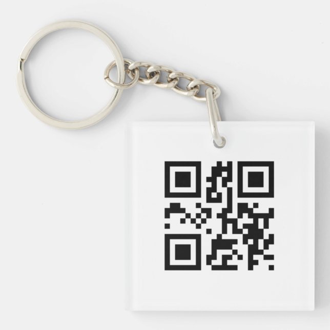 QR Code - I love you! Key Ring (Front)