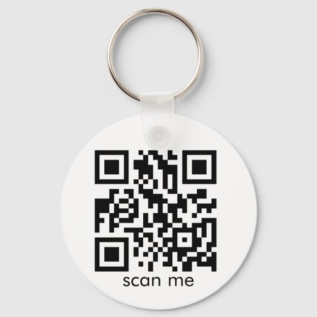 QR Code If Lost Scannable  Key Ring (Front)