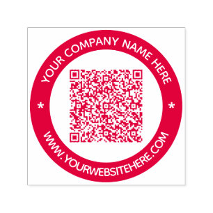 QR Code Info Custom Text Professional Design Stamp