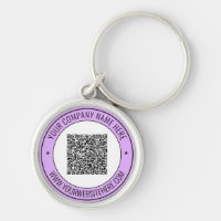 QR Code Info Name Website Keychain - Promotional