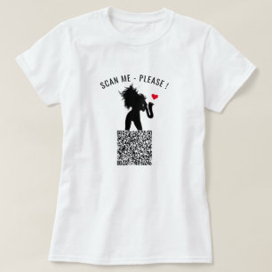 QR Code Info Scan Me Personalised Funny T-Shirt