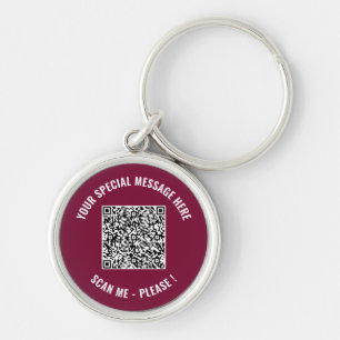 QR Code Info Your Message Surprise Keychain
