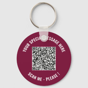 QR Code Info Your Message Surprise Keychain Gift