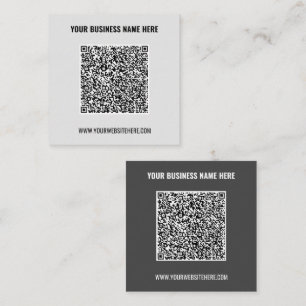 QR Code Info Your Text and Colours Business Card