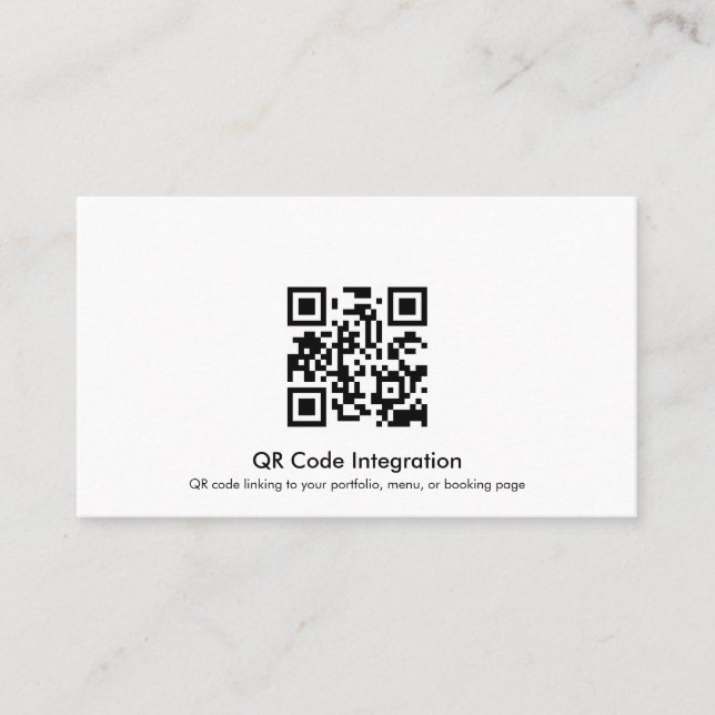 QR Code Integration Business Card (Front)