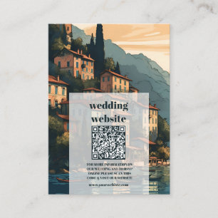 qr code Italy Lake Como Destination Wedding Enclosure Card