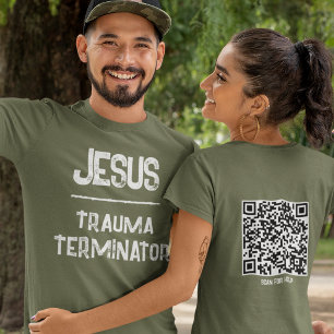 QR Code Jesus - Trauma Terminator Scriptures T-Shirt