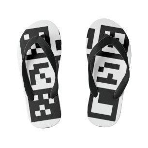 qr code kid's flip flops