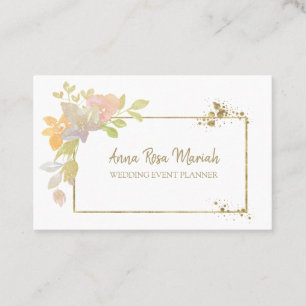 *~* QR CODE Lavender Elegant Glitter Flower Business Card
