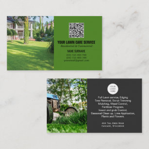 QR code Lawn care  networking modern  Business Card