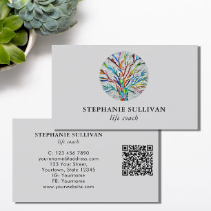 QR Code Life Coach Business Card