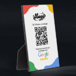 QR Code Link Google Review  Plaque<br><div class="desc">Google Review sign with QR code link and your Business name or logo with black background. Personalise a Business sign to be uniquely a smart Opportunity for you to ask your customers to leave a Five star review for your shop on Google as well as promote your business online presence....</div>