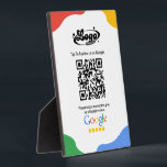 QR Code Link Google Review  Plaque<br><div class="desc">Google Review sign with QR code link and your Business name or logo with black background. Personalise a Business sign to be uniquely a smart Opportunity for you to ask your customers to leave a Five star review for your shop on Google as well as promote your business online presence....</div>