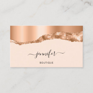 QR Code Logo Abstract Copper Stroke Pastel Business Card