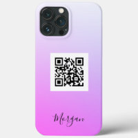 QR Code, Logo, Art or Photo, Name Gradient Fuchsia