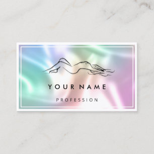QR CODE Logo Body Sculpting Massage Care Holograph Business Card