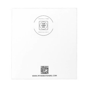 QR Code Logo Business Branding Promo Notepad