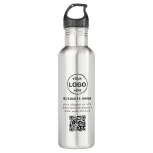 Qr Code Logo Business Minimalist Simple 710 Ml Water Bottle