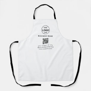 Qr Code Logo Business Modern Simple Professional Apron