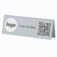 QR Code Logo Business Scan for Menu Powder Blue