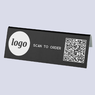 QR Code Logo Business Scan to Order Black