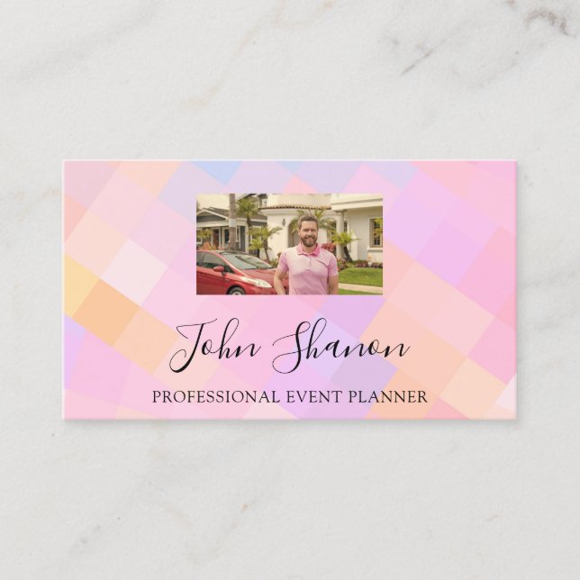 QR Code Logo Custom Photo Real Estate Business Card (Front)