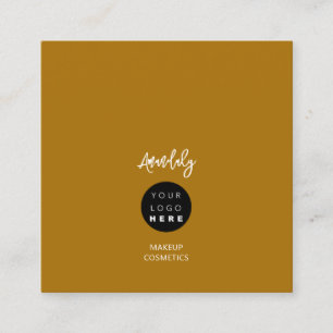 QR Code Logo Ground Earth Tone Minimalism Square Business Card