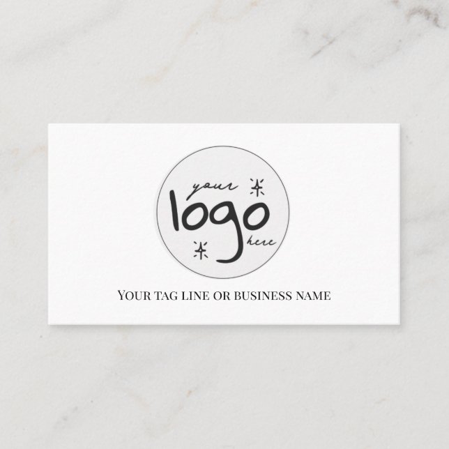 QR Code  Logo Modern Simple Business Card (Front)