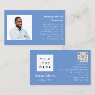 QR Code Logo Photo Professional Company Name Business Card