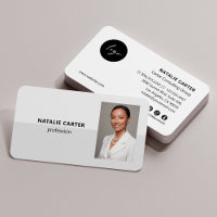 QR CODE Logo Professional Photo Portrait Grey