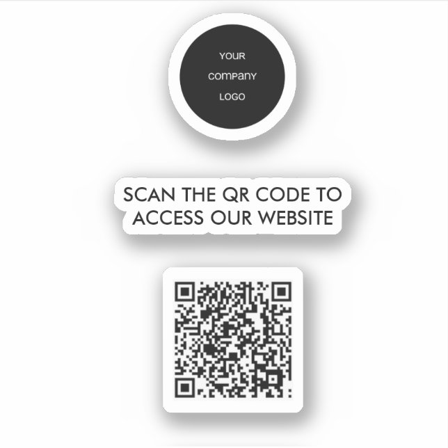 QR Code Logo Website Access  (Front)