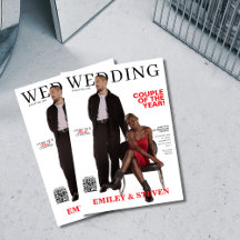 QR code magazine cover wedding