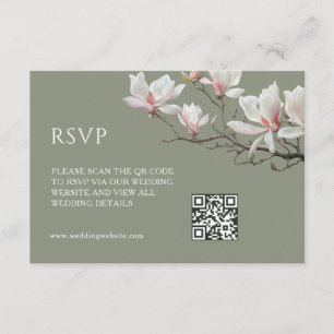 QR Code Magnolia Enclosure Card