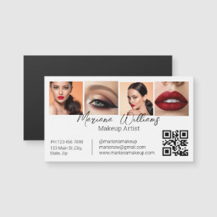 qr code makeup artist 4 photos business magnet