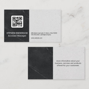 QR code Marble Luxury Business Card