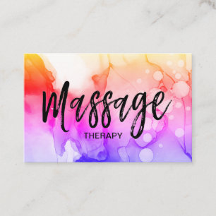 *~* QR code Massage Therapist Logo Massage Therapy Business Card