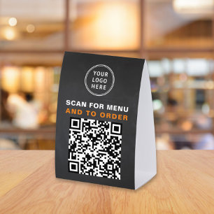 QR Code Menu And Ordering Chalkboard