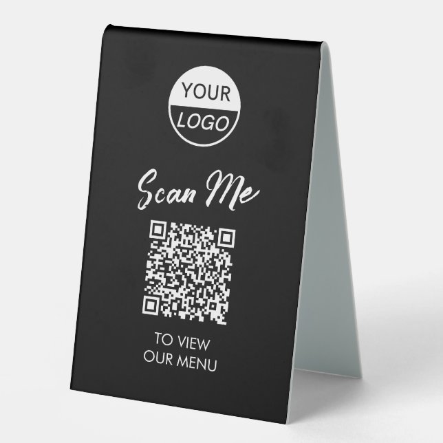 QR Code Menu | Classic Contactless Pedestal Sign (Front)